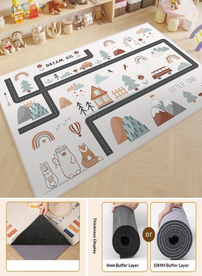 Vixplorn Newborn Play Mat, Children'S Toy Car Rug, Cute Children'S Rug, Children'S Non-Slip Floor Mat, Children'S Playroom/Bedroom Educational Play Rug, Children'S Educational And Fun Rug 80×120 Cm - Image 3